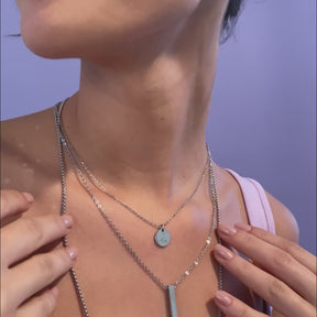 Halskette Kim silber mit persönlicher Gravur