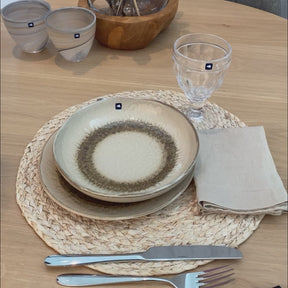 Geschirrset MATERA 24-teilig beige Keramik